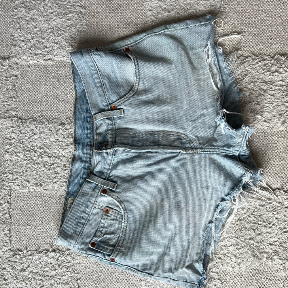 Light Blue Denim Women Shorts